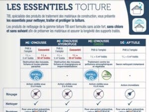 Produits de traitement et renovation de batiment - SarlTIB - essentiels-toitures-tib